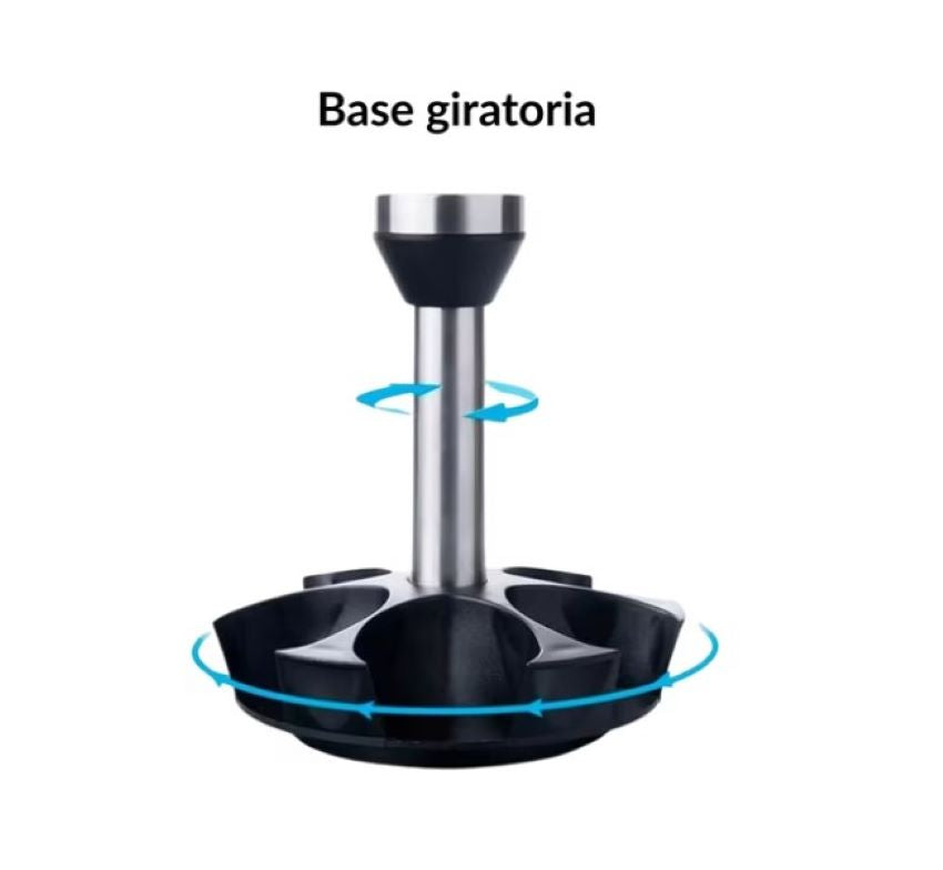 Condimentero Organizador de Especias con Base Giratoria 360° | Set de 6 Frascos de Vidrio