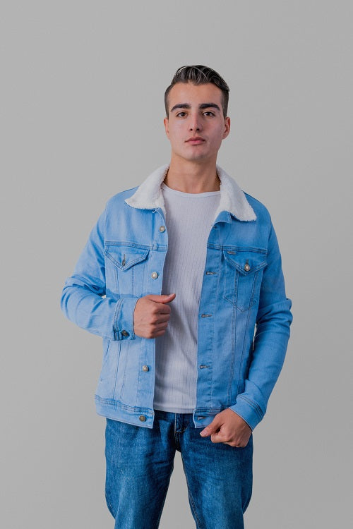 Chaqueta Jean con Forro Ovejero Hombre | Abrigo Cálido y Estilo Urbano