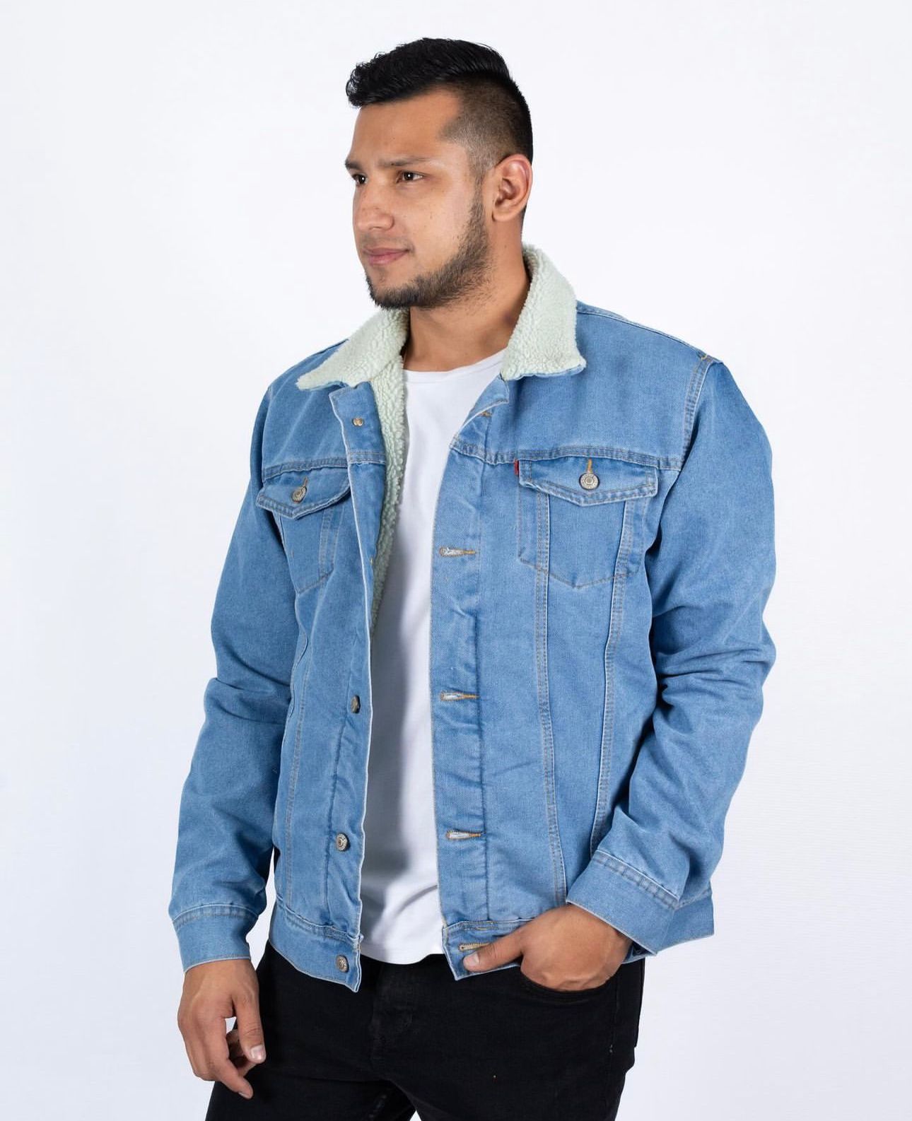 Chaqueta Jean con Forro Ovejero Hombre | Abrigo Cálido y Estilo Urbano