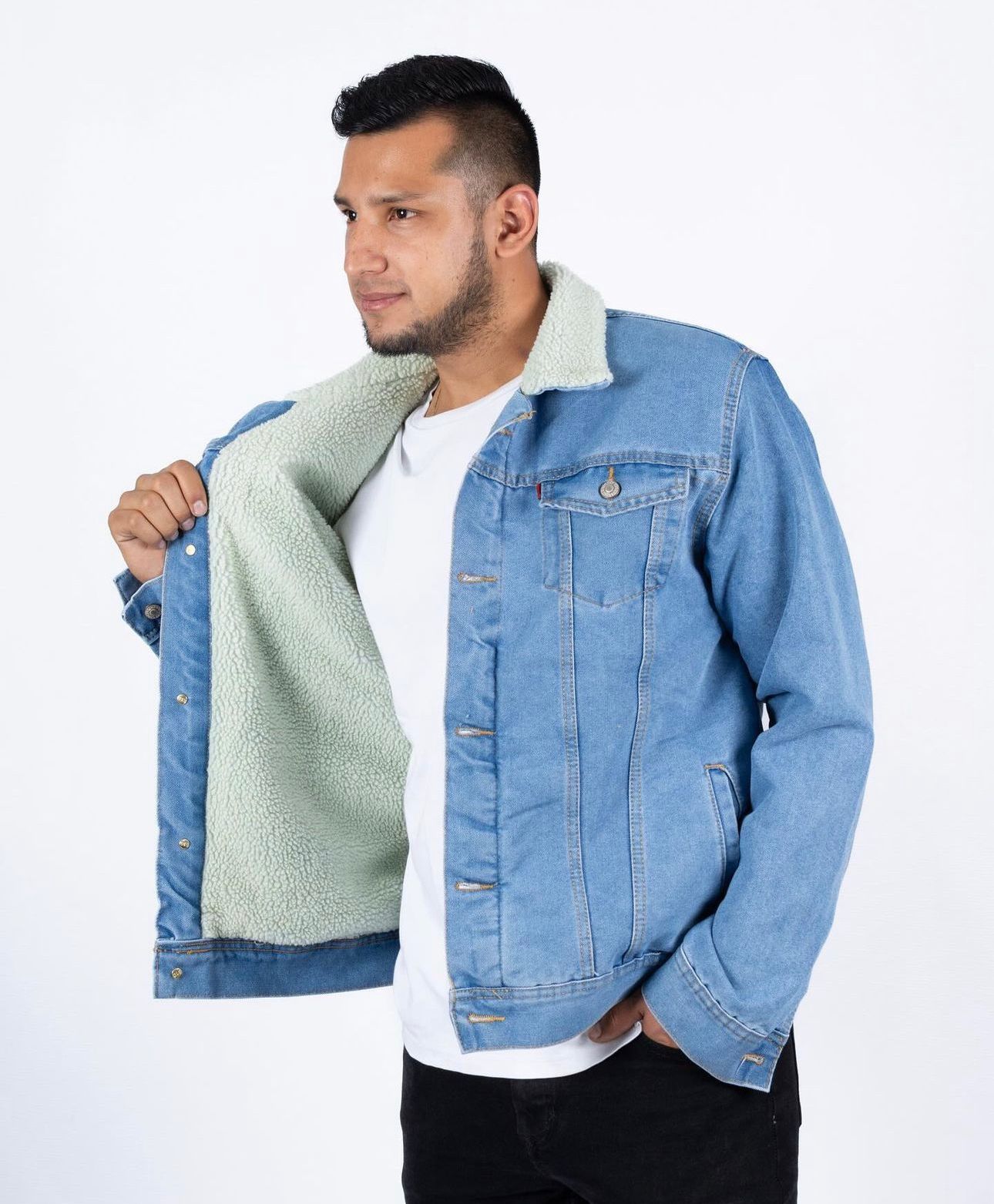 Chaqueta Jean con Forro Ovejero Hombre | Abrigo Cálido y Estilo Urbano