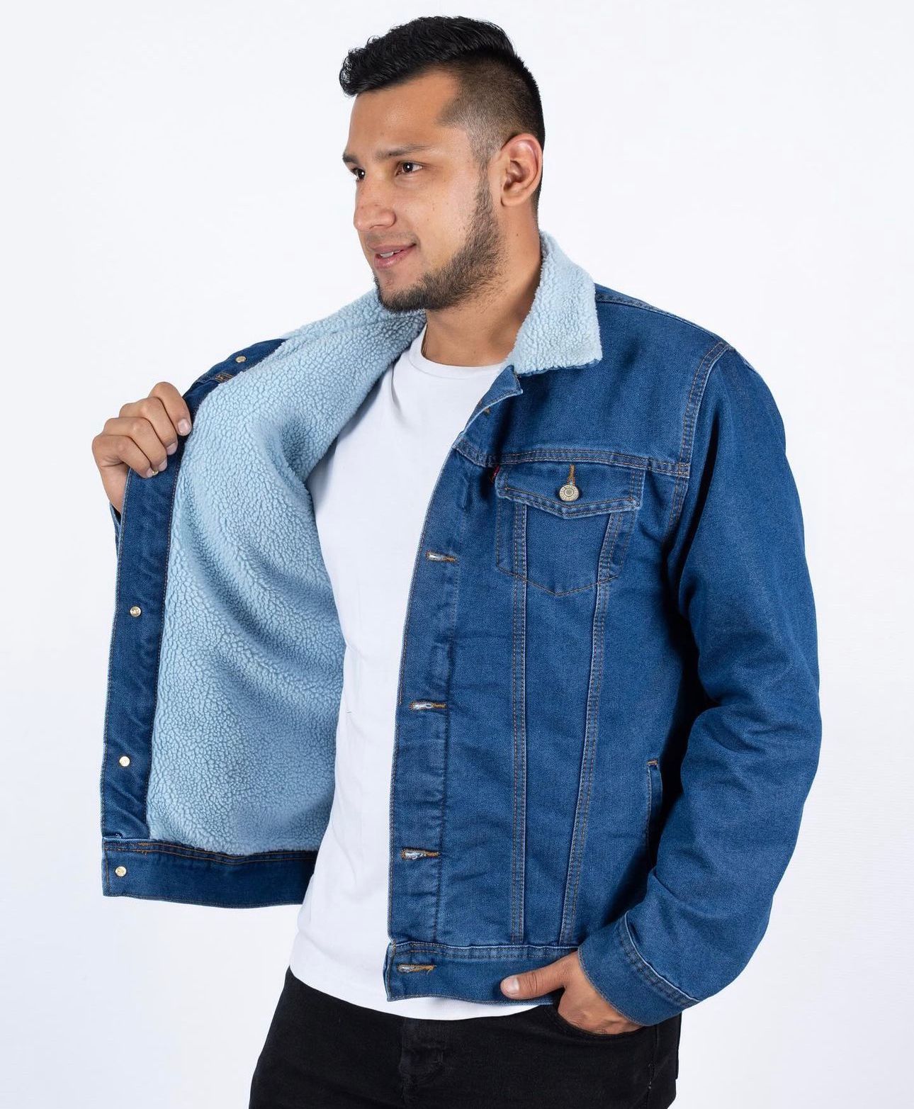 Chaqueta Jean con Forro Ovejero Hombre | Abrigo Cálido y Estilo Urbano