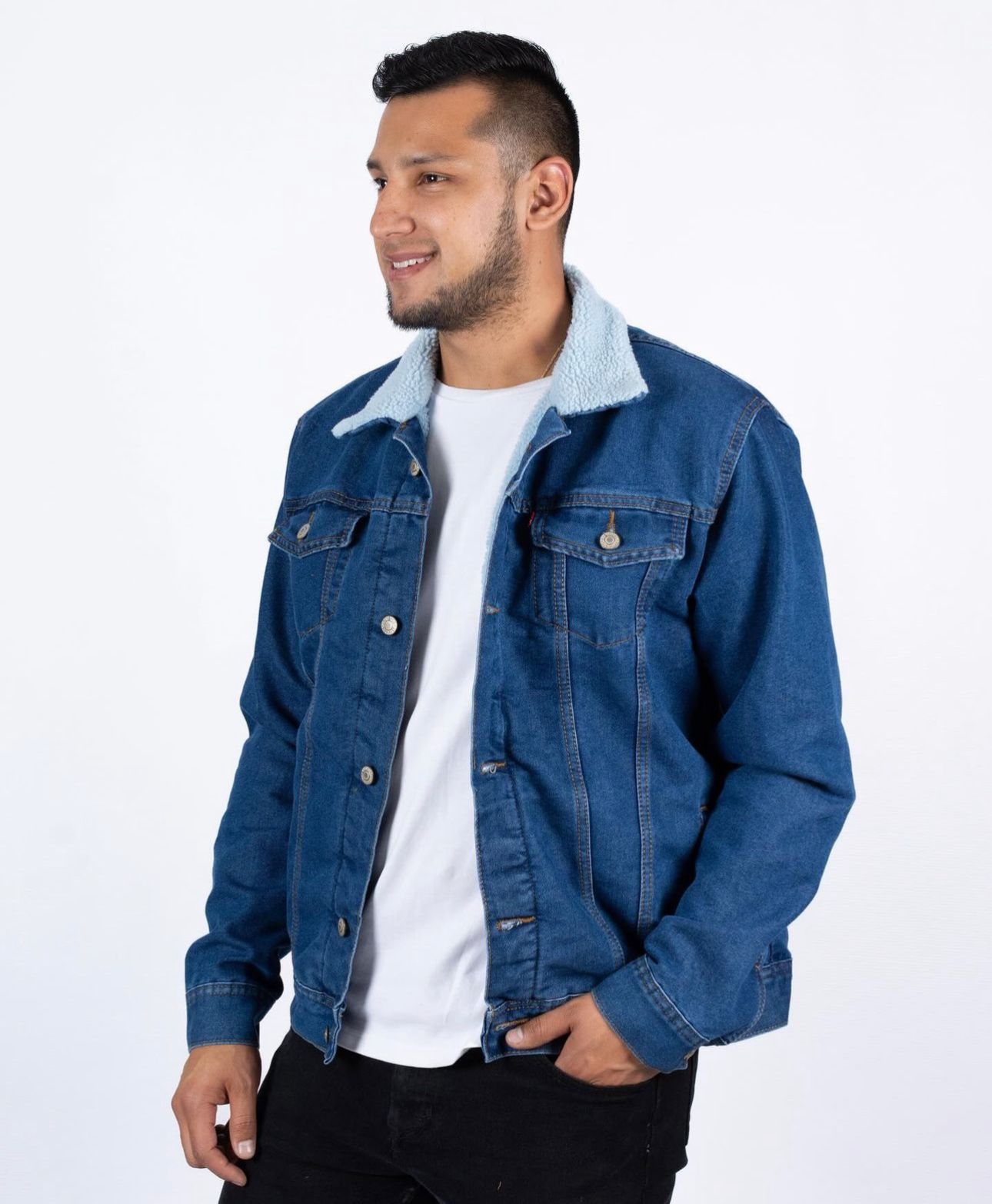Chaqueta Jean con Forro Ovejero Hombre | Abrigo Cálido y Estilo Urbano