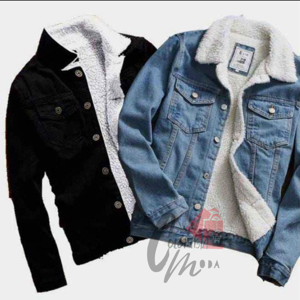 Chaqueta Jean con Forro Ovejero Hombre | Abrigo Cálido y Estilo Urbano