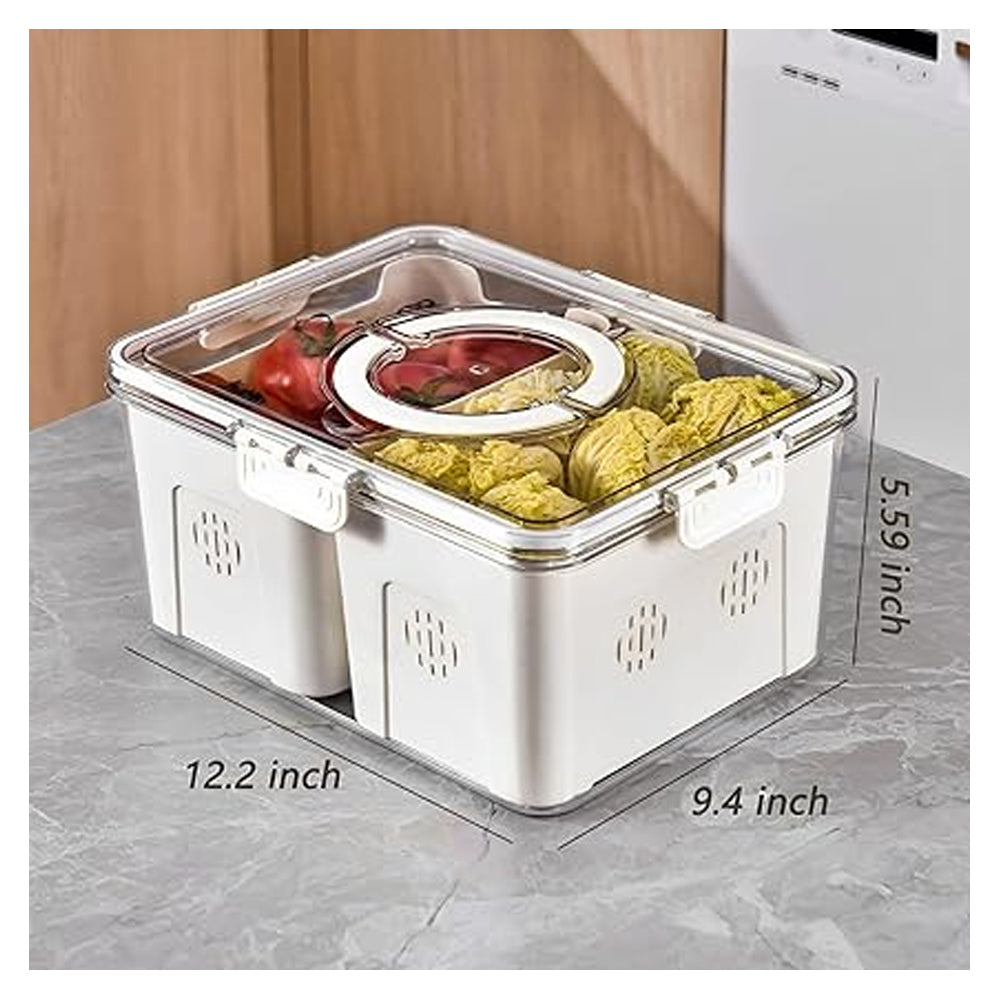 Contenedor Hermético Doble para Refrigerador | Organiza y Conserva tus Alimentos por Más Tiempo