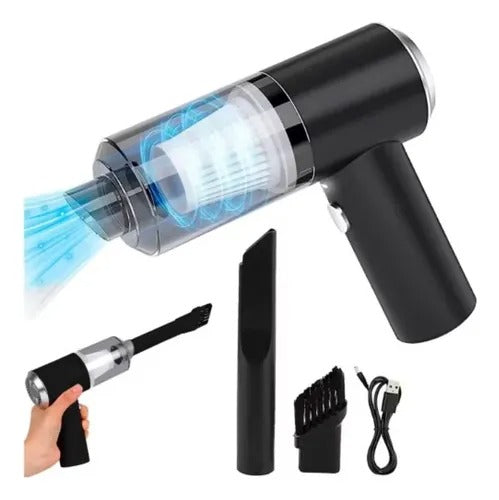 Mini Aspiradora Portátil 3 en 1 | Aspira, Sopla e Infla | Recargable USB