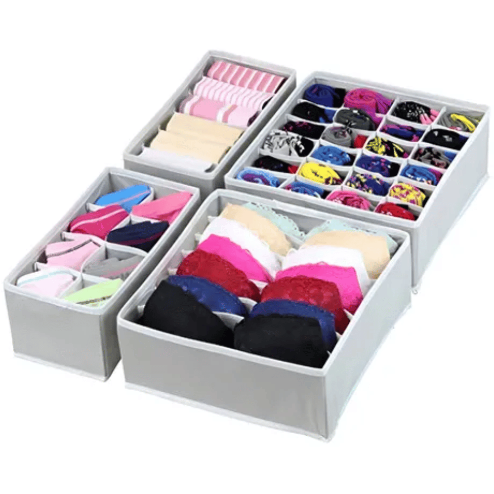 Organizador de Ropa Interior para Cajones | Set de 4 Piezas para un Hogar Más Ordenado