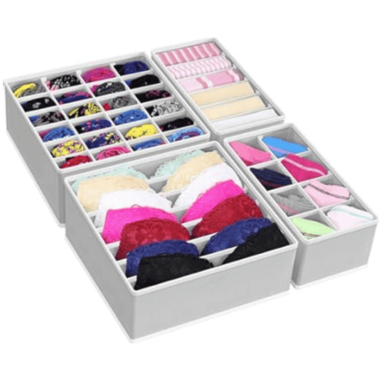 Organizador de Ropa Interior para Cajones | Set de 4 Piezas para un Hogar Más Ordenado