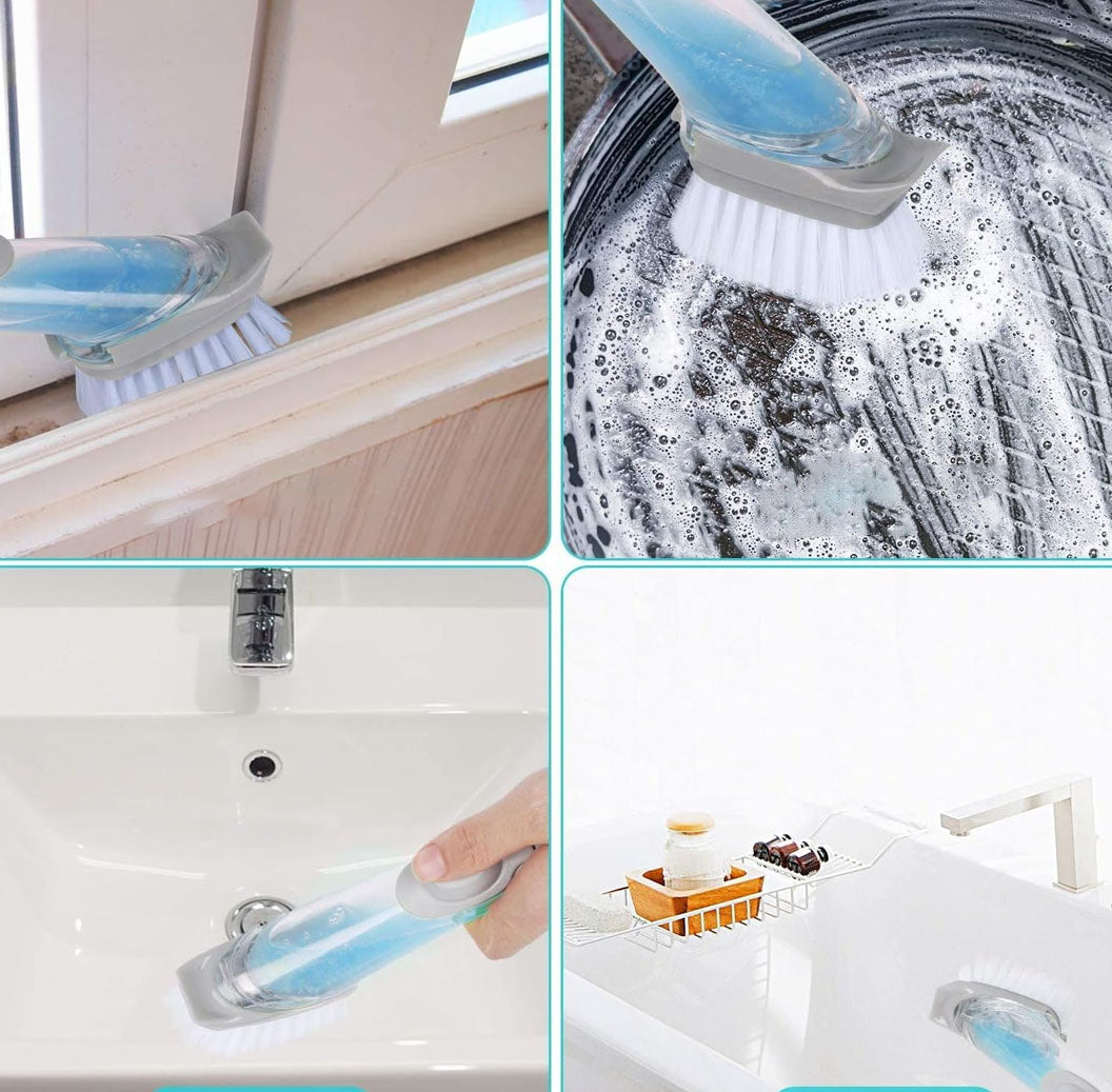 Cepillo Dispensador de Jabón 2 en 1 – Limpieza Fácil y Práctica para tu Cocina