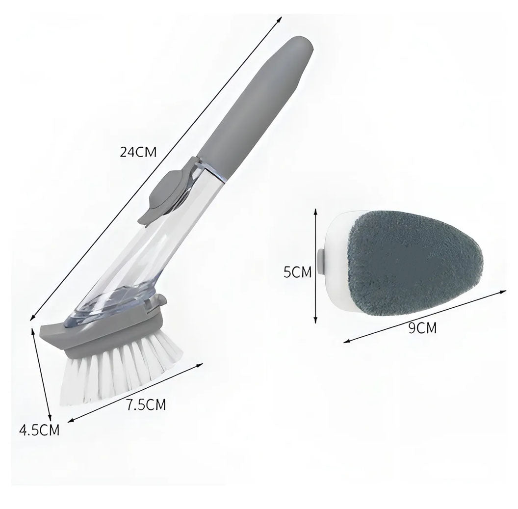 Cepillo Dispensador de Jabón 2 en 1 – Limpieza Fácil y Práctica para tu Cocina