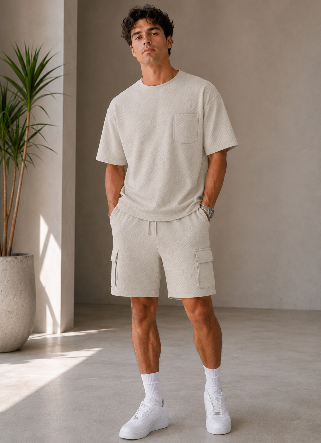 Conjunto Caballero Cargo Texturizado – Elegancia Casual con Estilo Premium