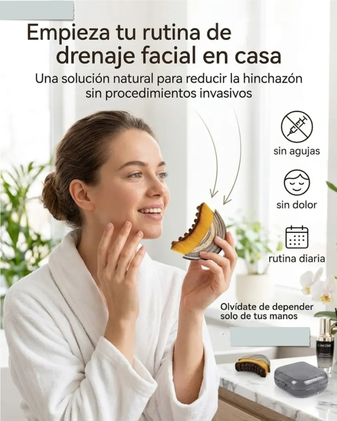Cepillo Facial Drenante Lift | Masajeador Linfático Reafirmante