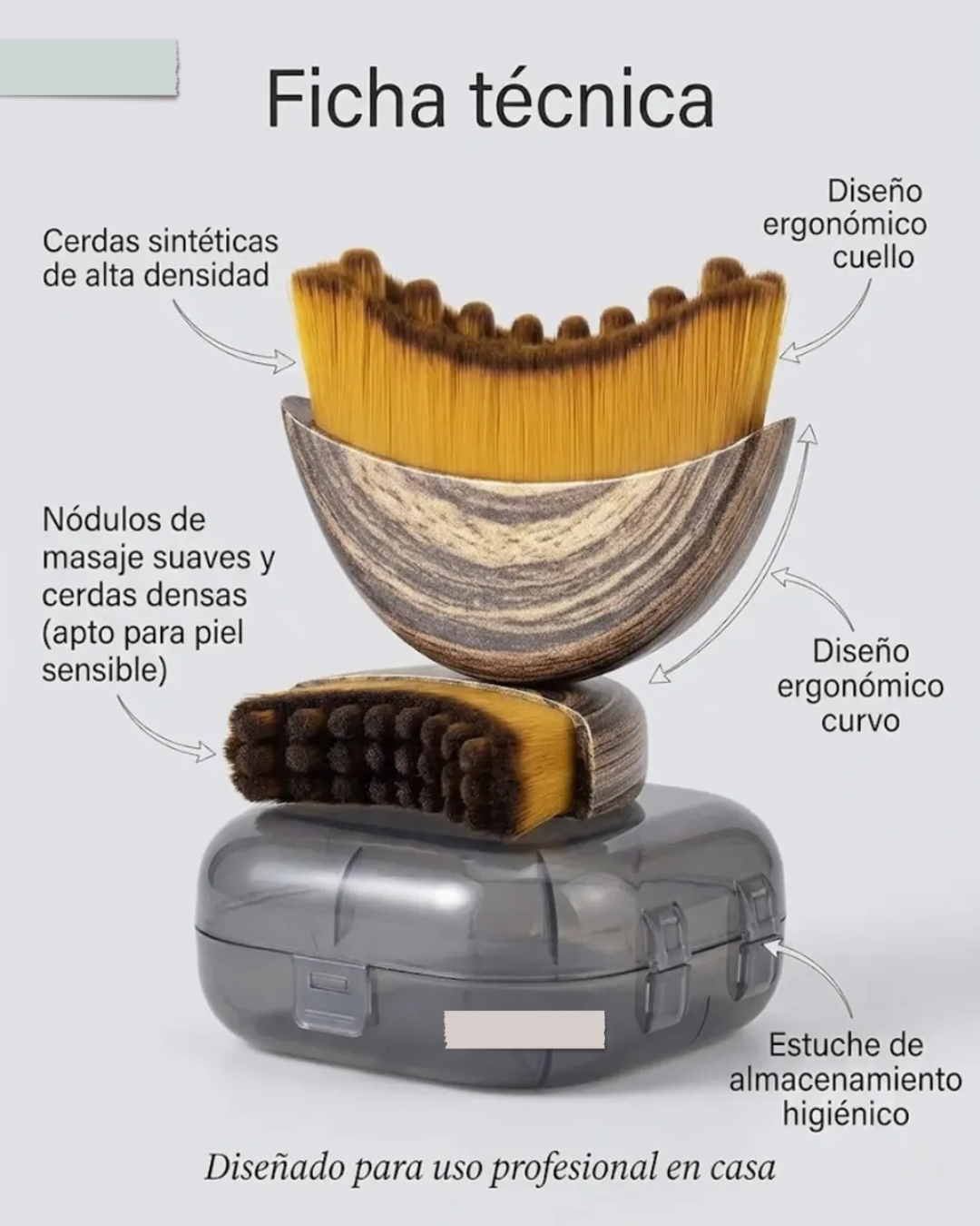 Cepillo Facial Drenante Lift | Masajeador Linfático Reafirmante